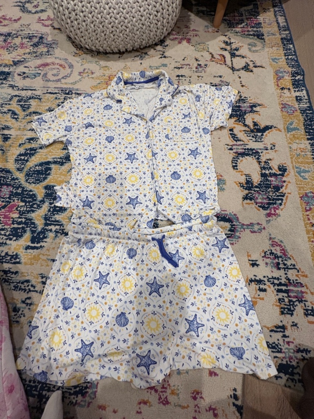 Sincerely Jules ocean Pajama Set - Blue & Yellow